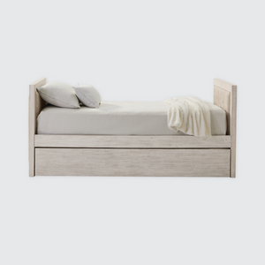 Hamilton Upholstered Twin Daybed with Trundle in Chalk White Finish
