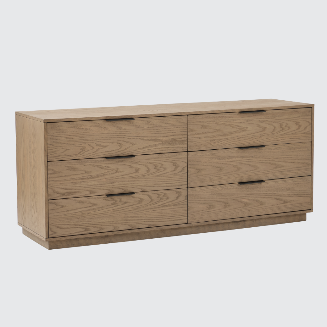 Urban Loft 6-Drawer Dresser in Modern Latte Finish
