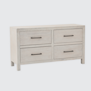 Hamilton 4-Drawer Dresser in Chalk White Finish – BunkRoomHome Hamilton 4-Drawer Dresser in Chalk White Finish – BunkRoomHome