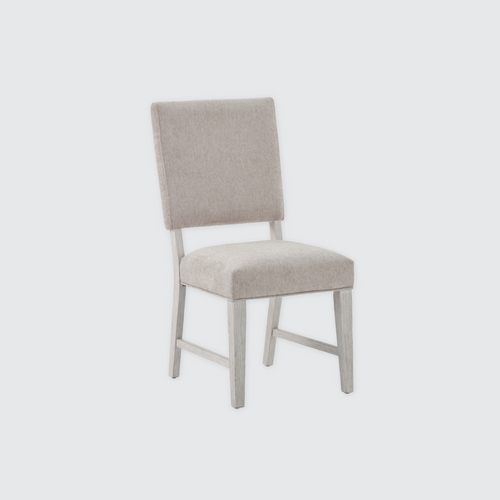 Hamilton Upholstered Side Chair in Chalk White Finish
