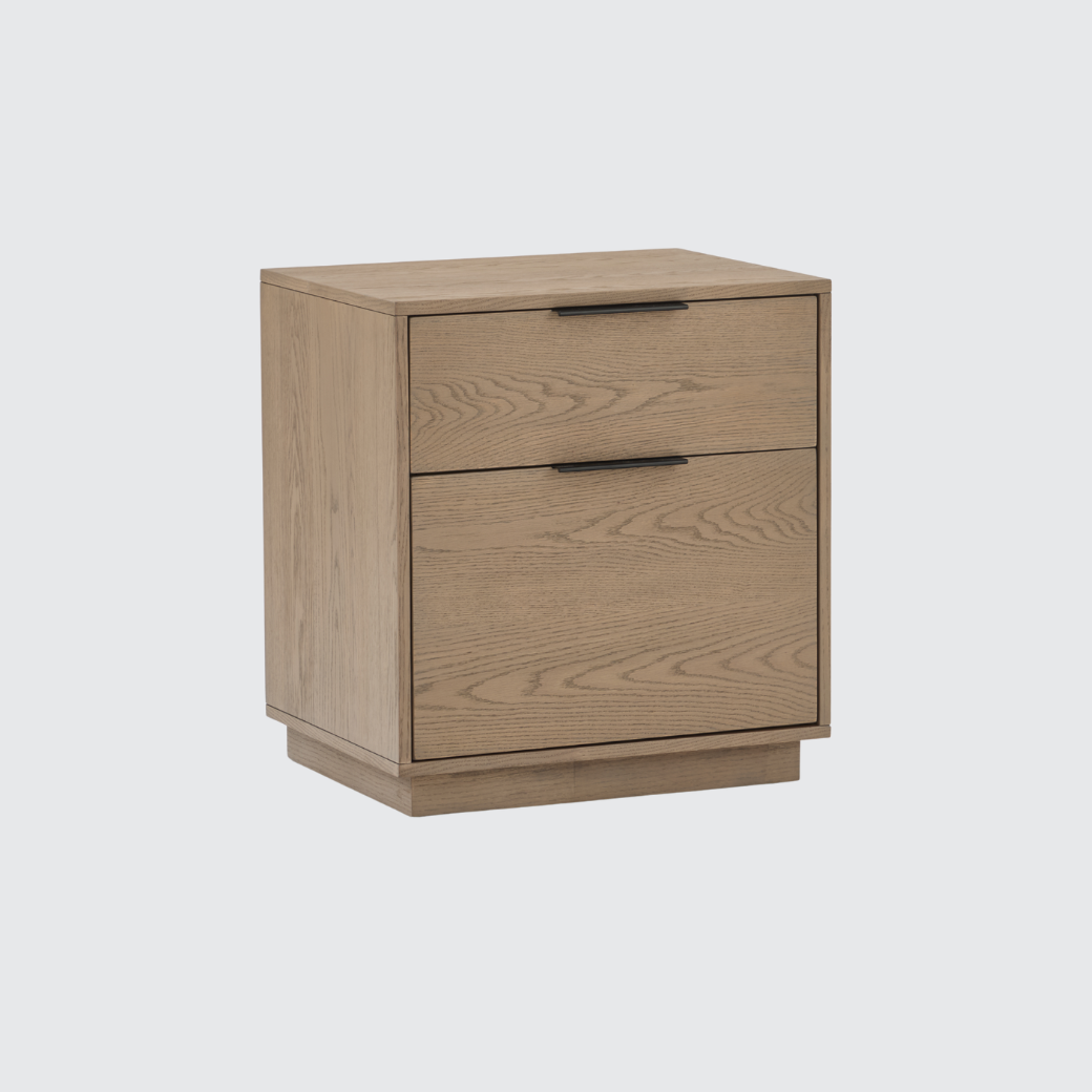 Urban Loft 2-Drawer Nightstand in Modern Latte Finish