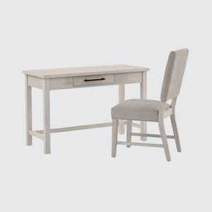 Hamilton Desk & Chair Set in Chalk White Finish