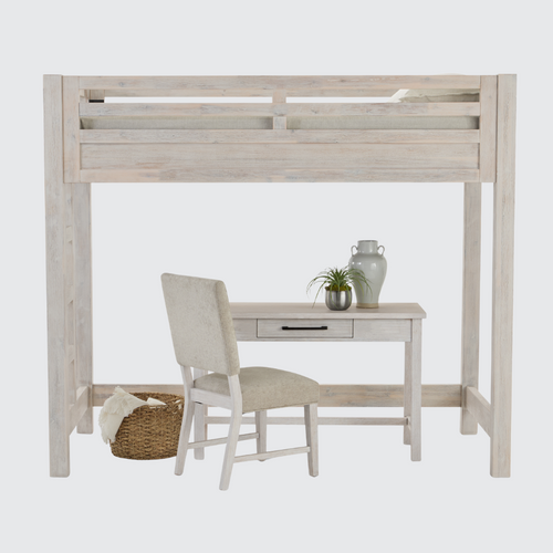 Hamilton XL Twin Canopy Bed in Chalk White Finish