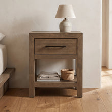 Load image into Gallery viewer, Hamilton 1-Drawer Nightstand in Vintage Smoke Finish