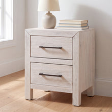 Load image into Gallery viewer, Hamilton 2-Drawer Nightstand in Chalk White Finish