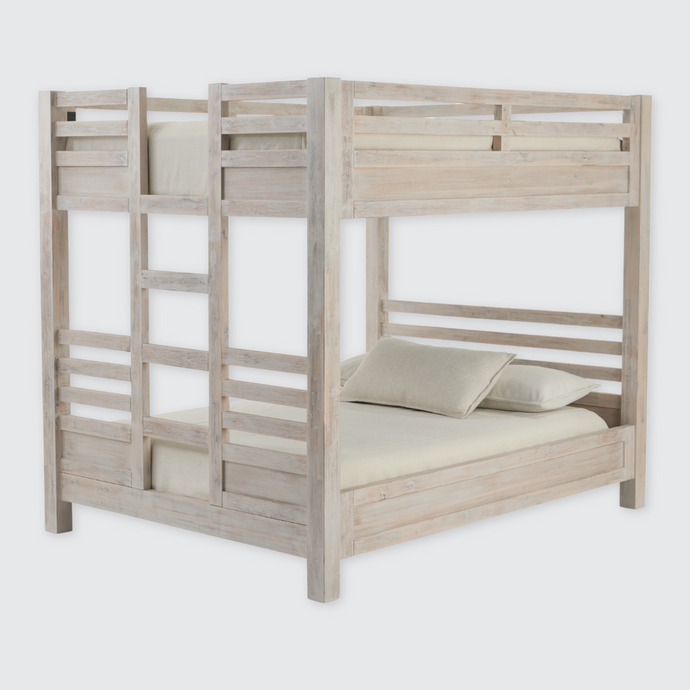 Hamilton Queen / Queen Bunk Bed in Chalk White Finish
