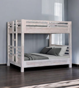 Hamilton Queen / Queen Bunk Bed in Chalk White Finish