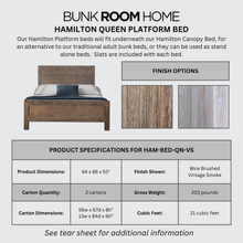 Load image into Gallery viewer, Hamilton Platform Bed in Vintage Smoke Finish