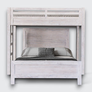 Hamilton Canopy Bed with Queen Bed in Chalk White Finish