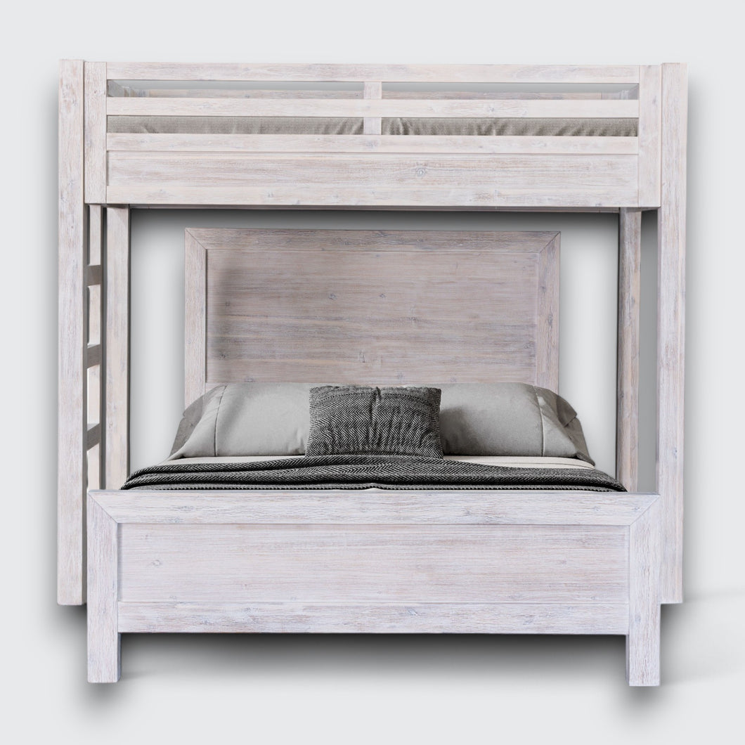 Hamilton Canopy Bed with Queen Bed in Chalk White Finish