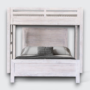 Hamilton XL Twin Canopy Bed in Chalk White Finish