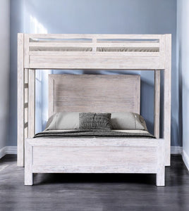 Hamilton Canopy Bed with Queen Bed in Chalk White Finish