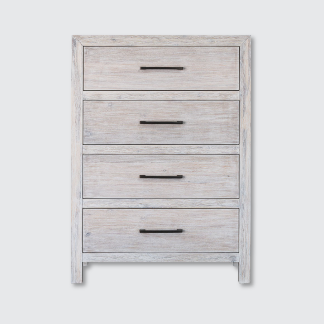 Hamilton 4-Drawer Chest in Chalk White Finish
