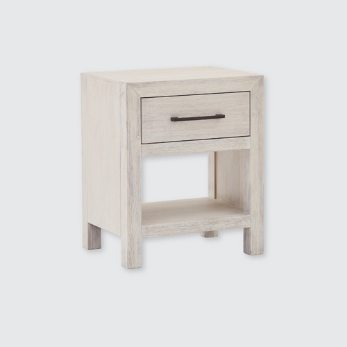Hamilton 1-Drawer Nightstand in Chalk White Finish