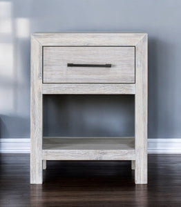 Hamilton 1 Drawer Nightstand in Chalk White Finish