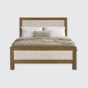 Hamilton Upholstered Platform Bed in Vintage Smoke Finish