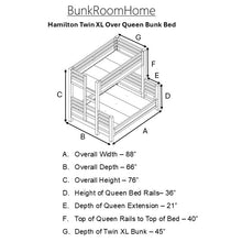 Load image into Gallery viewer, Hamilton XL Twin / Queen Bunk Bed in Chalk White Finish