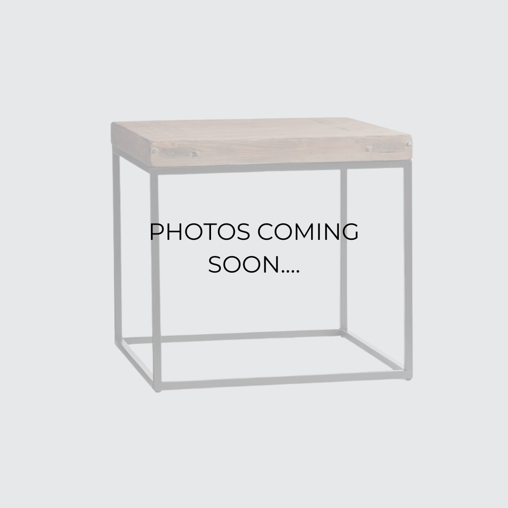 Hamilton Square End Table in Chalk White Finish