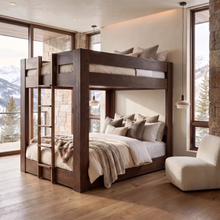 Load image into Gallery viewer, Urban Loft Queen / Queen Bunk Bed in Dark Roast Finish