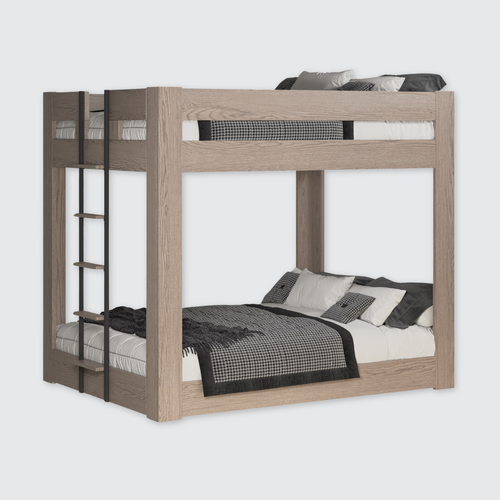Urban Loft Queen / Queen Bunk Bed in Modern Latte Finish