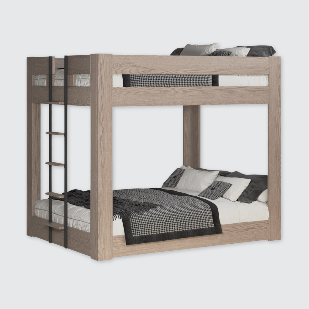 Urban Loft Queen / Queen Bunk Bed in Modern Latte Finish