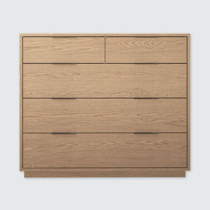 Urban Loft 5-Drawer Chest in Modern Latte Finish