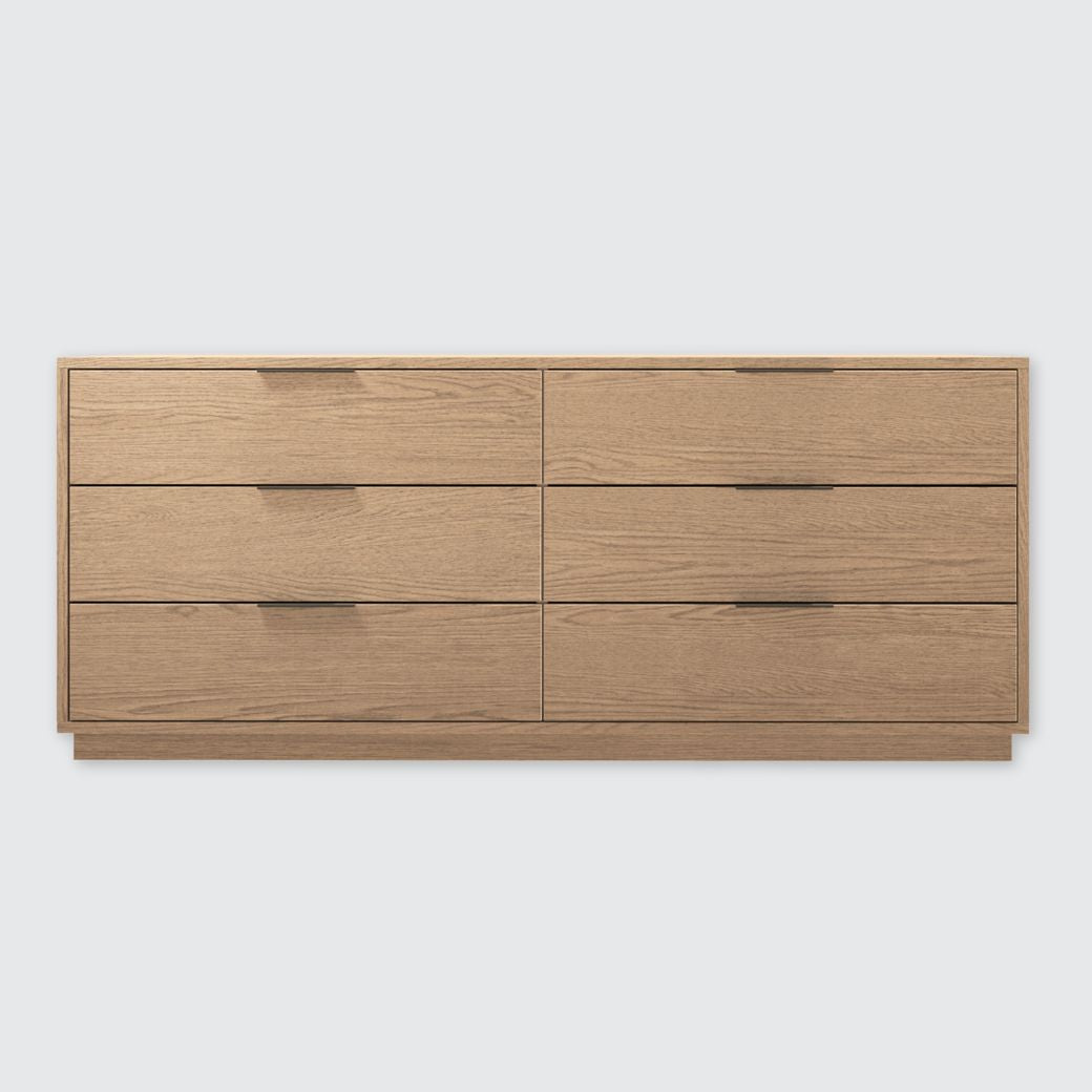 Urban Loft 6-Drawer Dresser in Modern Latte Finish