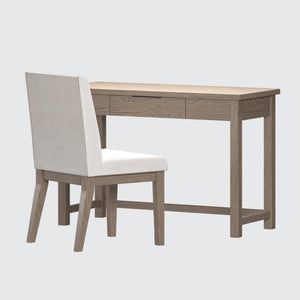 Urban Loft Upholstered Side Chair in Modern Latte