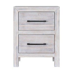 Hamilton 2 Drawer Nightstand in Chalk White Finish